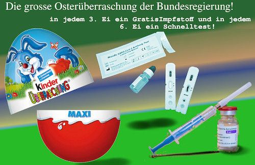 Cartoon: deutschland freut sich (medium) by ab tagged corona,virus,gipfel,regierung,deutschland,ostern,überraschung