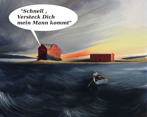 Cartoon: freitagabend (medium) by ab tagged frau,mann