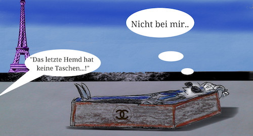 Cartoon: karl (medium) by ab tagged lagerfeld,tod,sprichwort