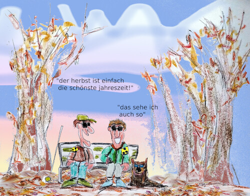 Cartoon: natur (medium) by ab tagged jahreszeit,natur,laub,bäume,farben