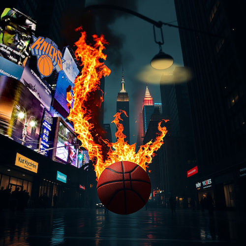 Cartoon: NY knicks (medium) by ab tagged us,ny,nba,basketball,championship,riot