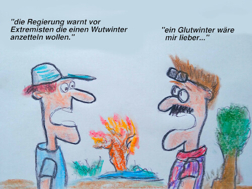Cartoon: sommergedanken (medium) by ab tagged deutschland,europa,ukraine,russland,krieg,gas,öl,strom,sommer,hitze,kälte,energie,mangel