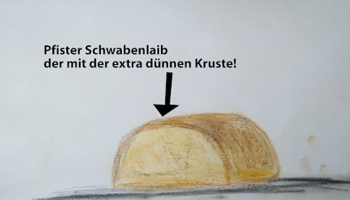 Cartoon: spezialität (medium) by ab tagged essen,brot,lebensmittel,deutschland,backen,bäckerei,badenwürttenberg