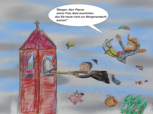 Cartoon: sturm über bayern (medium) by ab tagged wetter,wind,orkan