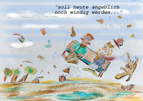 Cartoon: sturmtief ignatz (medium) by ab tagged deutschland,wetter,sturm,wind