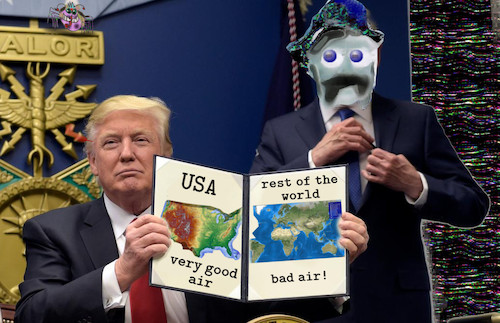 Cartoon: trump vs klimaabkommen (medium) by ab tagged trump,klima,abkommen,luft,welt