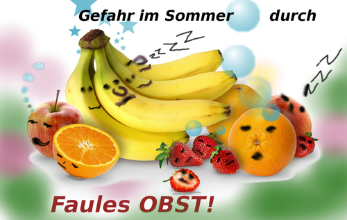Cartoon: Vorsicht faules Obst (medium) by ab tagged obst,faul