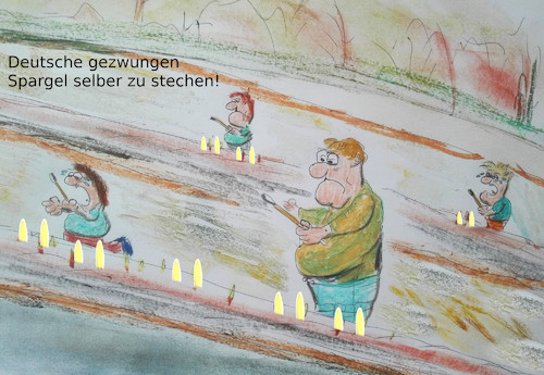 Cartoon: wutbürger (medium) by ab tagged virus,deutschland,spargel,erntehelfer,verbot,reise