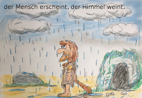 Cartoon: das leben I (medium) by ab tagged natur,sonne,licht,mensch,regen