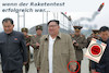 Cartoon: abschussgenuss (small) by ab tagged kim,jong,bum,nordkorea,raketen,test,atom,zigarette,rauch,militär