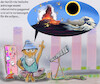 Cartoon: konstellation (small) by ab tagged sonne,mond,eclipse,astrologie,planet,wissen,unglück,verdunkelung
