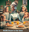Cartoon: motherday 2033 (small) by ab tagged mother,mutter,tag,day,robot,children,kinder,future,zukunft,retro
