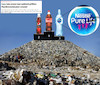 Cartoon: taste the trash (small) by ab tagged umwelt,müll,plastik,getränke,cola,pepsi,nestle