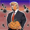 Cartoon: vote (small) by ab tagged us,halloween,election,trump,harris,pumpkin