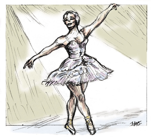 Cartoon: bale (medium) by pisko tagged balerin