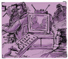 Cartoon: zapp tv yonetmen (small) by pisko tagged hikaye,resimleme