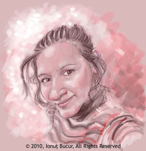 Cartoon: Laura (medium) by ionutbucur tagged caricature