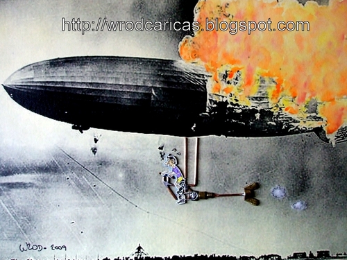 Cartoon: Hindenburg Airship (medium) by WROD tagged hindenburg,airship,disaster