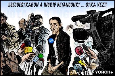 Cartoon: Ingrid Betancourt (medium) by trazosdeyorch tagged ingrid