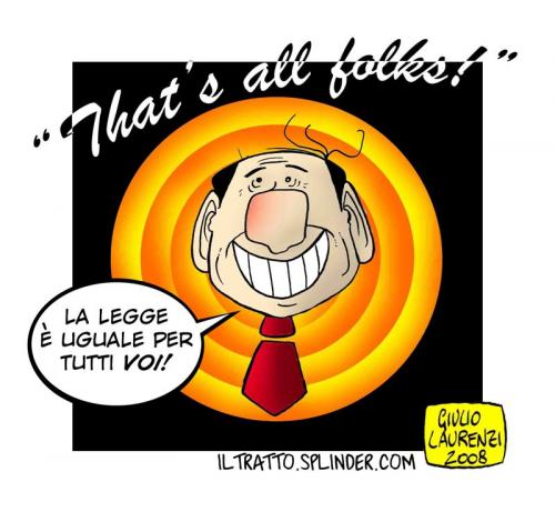 Cartoon: ...all folks! (medium) by Giulio Laurenzi tagged politics