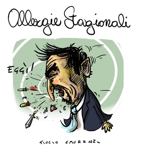 Cartoon: Allergie Stagionali (medium) by Giulio Laurenzi tagged allergie,stagionali