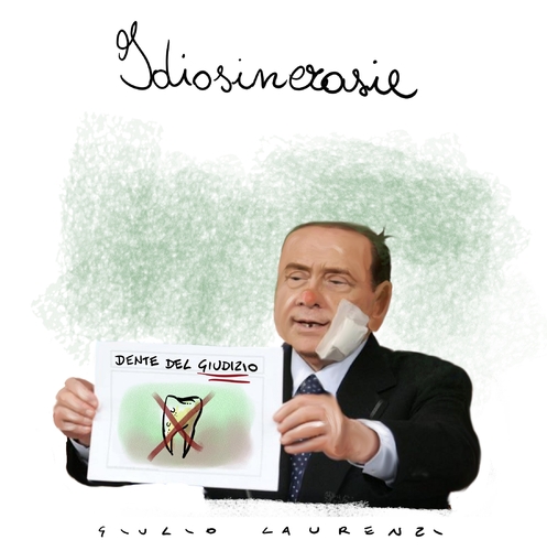 Cartoon: Berlusconi al dente (medium) by Giulio Laurenzi tagged berlusconi,italy,giustizia