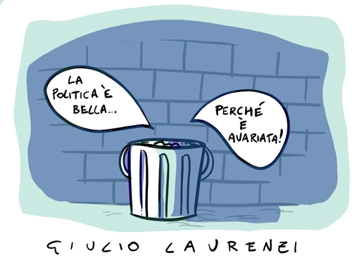 Cartoon: Cassonetto (medium) by Giulio Laurenzi tagged politics