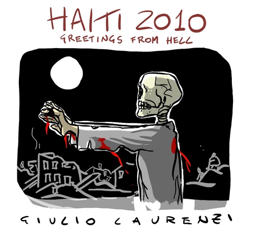 Cartoon: Haiti 2010 (medium) by Giulio Laurenzi tagged haiti,2010,earthquake