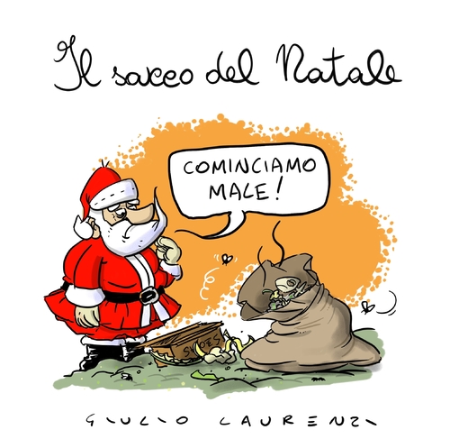 Cartoon: Il Sacco (medium) by Giulio Laurenzi tagged sacco,natale