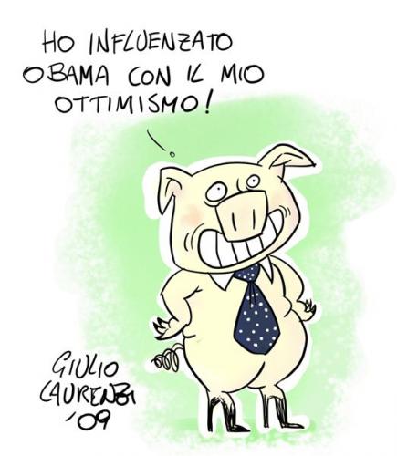 Cartoon: Influenza colore (medium) by Giulio Laurenzi tagged politics