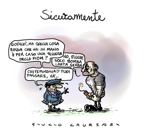 Cartoon: Sicuramente (medium) by Giulio Laurenzi tagged sicuramente