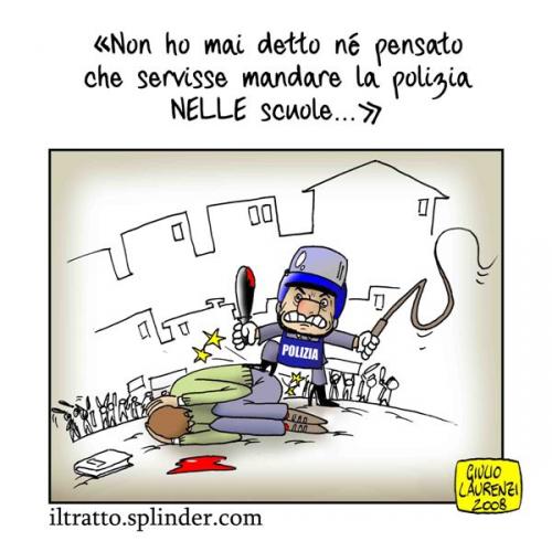 Cartoon: V for Violence (medium) by Giulio Laurenzi tagged politics