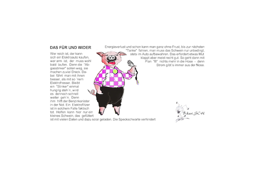 Cartoon: DAS FÜR UND WIDER (medium) by BES tagged auto,tiere,umwelt,natur,abgas,diesel,mensche,schweine,elektroauto,cartoon,comic,politik,wirtschat
