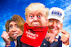 Cartoon: Trump Dethroned (small) by Bart van Leeuwen tagged trump,dethroned,pelosi,joe,biden,impeachment,elections,2020