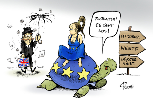 Cartoon: Auf zu neuen Ufern (medium) by Paolo Calleri tagged eu,grossbritannien,brexit,referendum,austritt,europa,veraenderungen,werte,effizienz,buergernaehe,gipfel,gipfeltreffen,karikatur,cartoon,paolo,calleri,eu,grossbritannien,brexit,referendum,austritt,europa,veraenderungen,werte,effizienz,buergernaehe,gipfel,gipfeltreffen,karikatur,cartoon,paolo,calleri