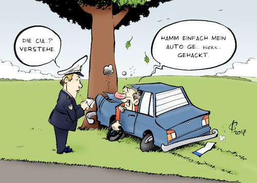 Cartoon: Auto-Hacking (medium) by Paolo Calleri tagged usa,deutschland,frankfurt,hacker,angriffe,autos,bordcomputer,fernseher,spionage,geheimdienste,cia,abhoeranlage,geraete,sicherheit,sicherheitsluecke,karikatur,cartoon,paolo,calleri,usa,deutschland,frankfurt,hacker,angriffe,autos,bordcomputer,fernseher,spionage,geheimdienste,cia,abhoeranlage,geraete,sicherheit,sicherheitsluecke,karikatur,cartoon,paolo,calleri