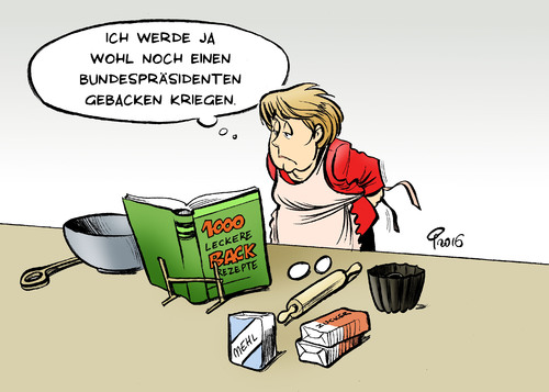 Cartoon: Backen (medium) by Paolo Calleri tagged deutschland,regierung,groko,grose,koalition,bundeskanzlerin,angela,merkel,bundespraesident,wahl,kandidat,suche,nachfolge,gauck,bundesversammlung,karikatur,cartoon,paolo,calleri,deutschland,regierung,groko,grose,koalition,bundeskanzlerin,angela,merkel,bundespraesident,wahl,kandidat,suche,nachfolge,gauck,bundesversammlung,karikatur,cartoon,paolo,calleri