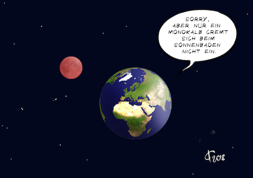 Cartoon: Blutmond (medium) by Paolo Calleri tagged erde,weltall,universum,mond,mondfinsternis,blutmond,sonne,naturereignis,sommer,hitze,sonnenbrand,jahrhundert,spektakel,himmelsschauspiel,natur,umwelt,klima,karikatur,cartoon,paolo,calleri,erde,weltall,universum,mond,mondfinsternis,blutmond,sonne,naturereignis,sommer,hitze,sonnenbrand,jahrhundert,spektakel,himmelsschauspiel,natur,umwelt,klima,karikatur,cartoon,paolo,calleri