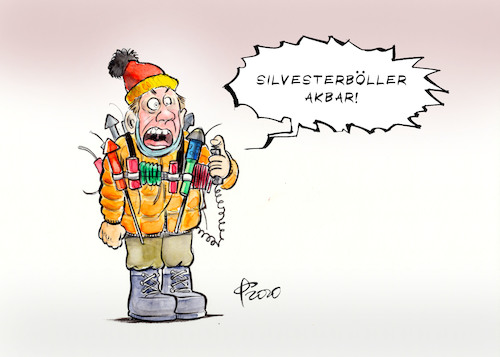 Cartoon: Böllerverbot (medium) by Paolo Calleri tagged deutschland,corona,covid,19,silvester,jahresende,boeller,knaller,feuerwerk,verzicht,finanzen,wirtschaft,tiere,umwelt,unfaelle,verletzte,krankenhaeuser,diskussion,karikatur,cartoon,paolo,calleri,deutschland,corona,covid,19,silvester,jahresende,boeller,knaller,feuerwerk,verzicht,finanzen,wirtschaft,tiere,umwelt,unfaelle,verletzte,krankenhaeuser,diskussion,karikatur,cartoon,paolo,calleri