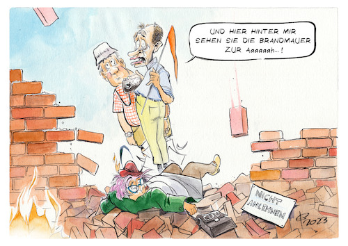 Cartoon: Brandmauer (medium) by Paolo Calleri tagged deutschland,parteien,politik,cdu,afd,rechtsextremismus,union,merz,brandmauer,zusammenarbeit,faschismus,rechts,karikatur,cartoon,paolo,calleri,deutschland,parteien,politik,cdu,afd,rechtsextremismus,union,merz,brandmauer,zusammenarbeit,faschismus,rechts,karikatur,cartoon,paolo,calleri