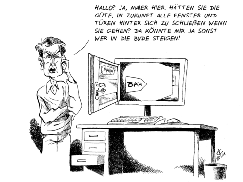 Cartoon: Bundestrojaner (medium) by Paolo Calleri tagged illegal,bka,bundeskriminalamt,ermittlungsbehörden,überwachungssoftware,spionagesoftware,bundestrojaner,datenschutz,datenschützer,datenschützer,datenschutz,troja,bundestrojaner,trojaner,ccc chaos computer club,internet,online,passwort,bka,lka,spionage,ccc,chaos,computer,club