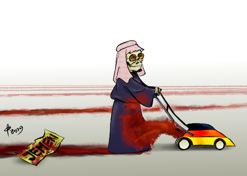 Cartoon: Deutsche Rüstungexporte (medium) by Paolo Calleri tagged deutschland,welt,saudi,arabien,militaer,waffen,ruestungsgueter,krieg,jemen,allianz,ruestung,arbeitsplaetze,cdu,csu,ruestungslieferung,genehmigung,groko,bundesregierung,spd,karikatur,cartoon,paolo,calleri,deutschland,welt,saudi,arabien,militaer,waffen,ruestungsgueter,krieg,jemen,allianz,ruestung,arbeitsplaetze,cdu,csu,ruestungslieferung,genehmigung,groko,bundesregierung,spd,karikatur,cartoon,paolo,calleri