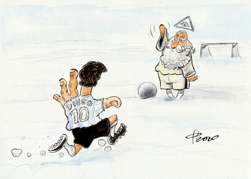 Cartoon: Diego (medium) by Paolo Calleri tagged welt,sport,argentinien,napoli,italien,mexiko,fußball,weltmeister,diego,armando,maradona,hand,gottes,tod,idol,legende,karikatur,cartoon,paolo,calleri,welt,sport,argentinien,napoli,italien,mexiko,fußball,weltmeister,diego,armando,maradona,hand,gottes,tod,idol,legende,karikatur,cartoon,paolo,calleri