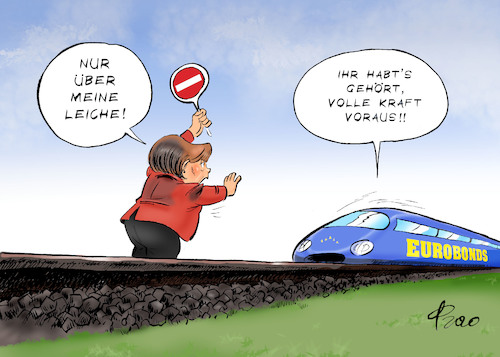 Cartoon: Eurobonds (medium) by Paolo Calleri tagged welt,eu,europa,wirtschaft,finanzen,krise,covid,19,corona,eurobonds,coronabonds,bundeskanzlerin,angela,merkel,italien,frankreich,kredite,zinsen,karikatur,cartoon,paolo,calleri,welt,eu,europa,wirtschaft,finanzen,krise,covid,19,corona,eurobonds,coronabonds,bundeskanzlerin,angela,merkel,italien,frankreich,kredite,zinsen,karikatur,cartoon,paolo,calleri