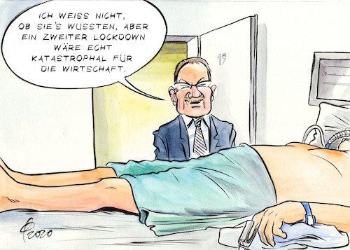 Cartoon: Feld-Studie (medium) by Paolo Calleri tagged welt,deutschland,covid,19,corona,virus,infektionen,neuinfektionen,zweite,welle,lockdown,arbeit,soziales,chef,wirtschaftsweisen,lars,feld,intensivstation,karikatur,cartoon,paolo,calleri,welt,deutschland,covid,19,corona,virus,infektionen,neuinfektionen,zweite,welle,lockdown,arbeit,soziales,chef,wirtschaftsweisen,lars,feld,intensivstation,karikatur,cartoon,paolo,calleri