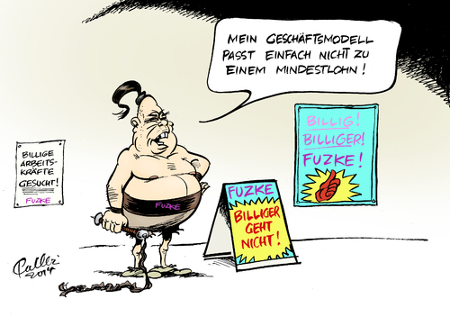 Cartoon: Geschäftsmodell (medium) by Paolo Calleri tagged deutschland,eu,lohn,mindestlohn,groko,große,koalition,cdu,spd,wahlversprechen,ausnahmen,gewerkschaften,arbeitgeber,erntehelfer,zeitungsausträger,schüler,praktikanten,langzeitarbeitslose,arbeit,sklaventreiber,lobbyisten,produkte,billig,günstig,karikatur,cartoon,paolo,calleri,deutschland,eu,lohn,mindestlohn,groko,große,koalition,cdu,spd,wahlversprechen,ausnahmen,gewerkschaften,arbeitgeber,erntehelfer,zeitungsausträger,schüler,praktikanten,langzeitarbeitslose,arbeit,sklaventreiber,lobbyisten,produkte,billig,günstig,karikatur,cartoon,paolo,calleri