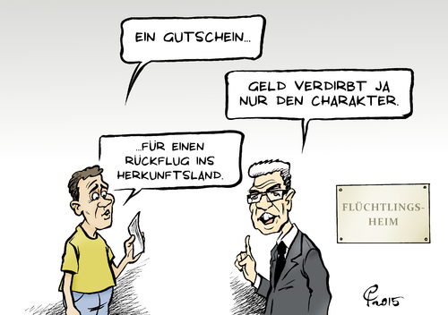 Cartoon: Gutschein (medium) by Paolo Calleri tagged eu,deutschland,fluechtlinge,asyl,asylbewerber,asylsuchende,geld,bargeld,gutscheine,balkan,bundesinnenminister,thomas,de,maiziere,cdu,sachleistungen,verfahren,dauer,taschengeld,menschenwuerde,hartz,karikatur,cartoon,paolo,calleri,eu,deutschland,fluechtlinge,asyl,asylbewerber,asylsuchende,geld,bargeld,gutscheine,balkan,bundesinnenminister,thomas,de,maiziere,cdu,sachleistungen,verfahren,dauer,taschengeld,menschenwuerde,hartz,karikatur,cartoon,paolo,calleri