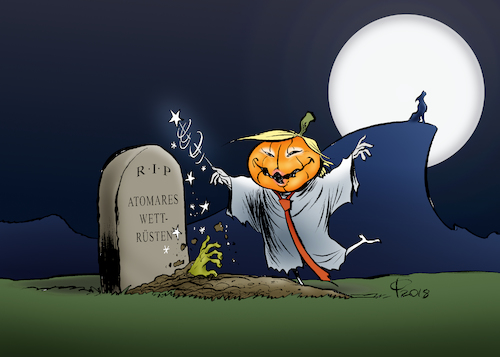 Cartoon: Halloween 2018 (medium) by Paolo Calleri tagged us,usa,praesident,donald,trump,inf,streit,russland,china,atomwaffen,wettruesten,warnungen,drohungen,aufstockung,waffenarsenal,vertrag,abruestungsvertrag,abruestung,karikatur,cartoon,paolo,calleri,us,usa,praesident,donald,trump,inf,streit,russland,china,atomwaffen,wettruesten,warnungen,drohungen,aufstockung,waffenarsenal,vertrag,abruestungsvertrag,abruestung,karikatur,cartoon,paolo,calleri