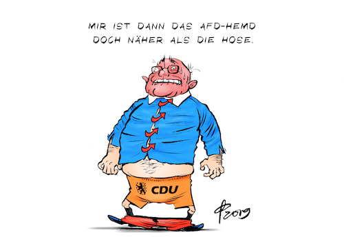 Cartoon: Hemd (medium) by Paolo Calleri tagged deutschland,thueringen,alternative,afd,cdu,union,koalitionen,gespraeche,parteien,linde,spd,gruene,rechtspopulsiten,faschisten,karikatur,cartoon,paolo,calleri,deutschland,thueringen,alternative,afd,cdu,union,koalitionen,gespraeche,parteien,linde,spd,gruene,rechtspopulsiten,faschisten,karikatur,cartoon,paolo,calleri