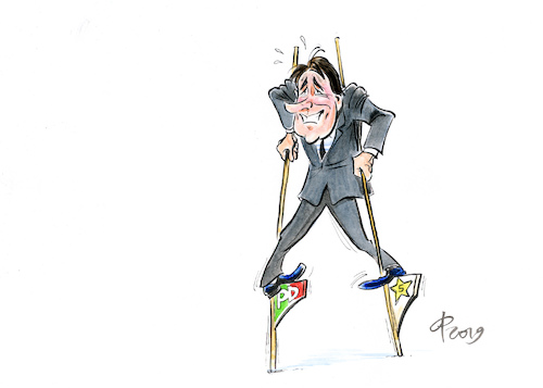 Cartoon: Italiens neue Regierung steht (medium) by Paolo Calleri tagged eu,italien,rom,regierung,pd,partito,democratico,sterne,stelle,bewegung,movimento,populistisch,di,maio,zingaretti,ministerpraesident,giuseppe,conte,koalition,karikatur,cartoon,paolo,calleri,eu,italien,rom,regierung,pd,partito,democratico,sterne,stelle,bewegung,movimento,populistisch,di,maio,zingaretti,ministerpraesident,giuseppe,conte,koalition,karikatur,cartoon,paolo,calleri